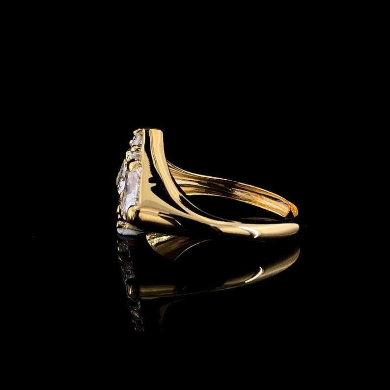White Trillion, Round & Kite Cut Lab Grown Diamond Ring Party Wear Ring For Her Four Stone Ring Wedding Gift Ring Bridal Jewelry Collection