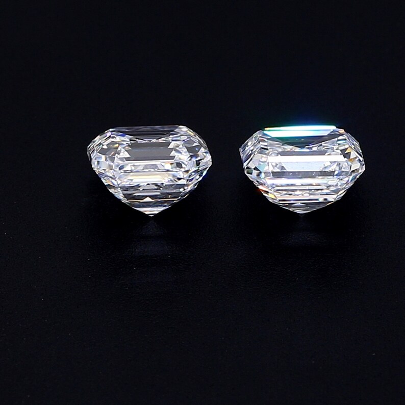 Asscher Cut Lab Grown Loose Diamondasscher Cut Ringsquare Emerald Cut