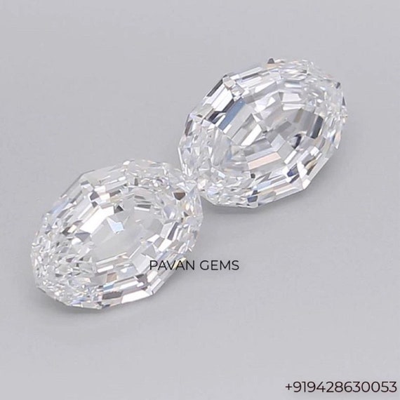 Colorless Dutch Oval Cut Diamonds Pair For Earring | Lab Grown Diamond For Jewelry Making | Fancy Loose Diamond For Birthday Gift Jewelry