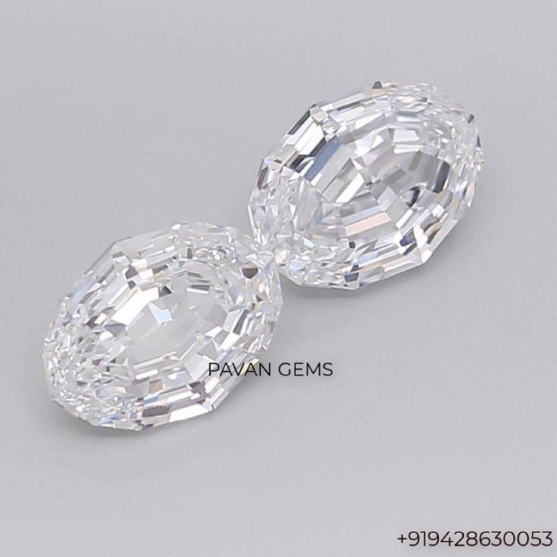 Colorless Dutch Oval Cut Diamonds Pair For Earring | Lab Grown Diamond For Jewelry Making | Fancy Loose Diamond For Birthday Gift Jewelry