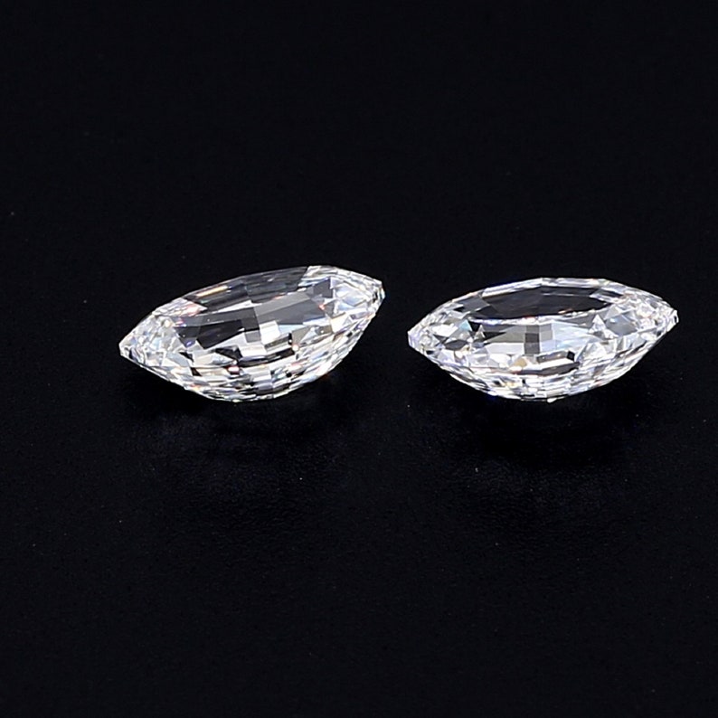 Colorless Dutch Oval Cut Diamonds Pair For Earring | Lab Grown Diamond For Jewelry Making | Fancy Loose Diamond For Birthday Gift Jewelry