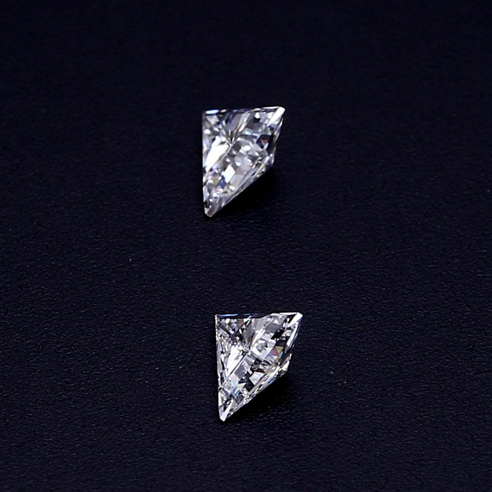 White Triangle Cut Fancy Diamond | Lab Grown Loose Diamond Pairs for ...