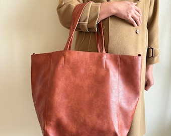 Vegan Leder Frauen Tasche, Große Frauen Tragetasche, Mode Schultertasche für Frauen, Weiche Leder Arbeitstasche Slouchy Hobo Tasche, Geschenk für sie