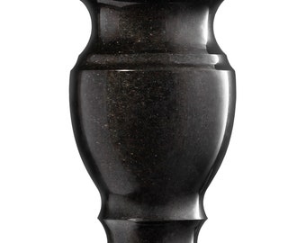 Gravstensvas. Blomvas i granit. Dekoration för gravar. Gravdekor.