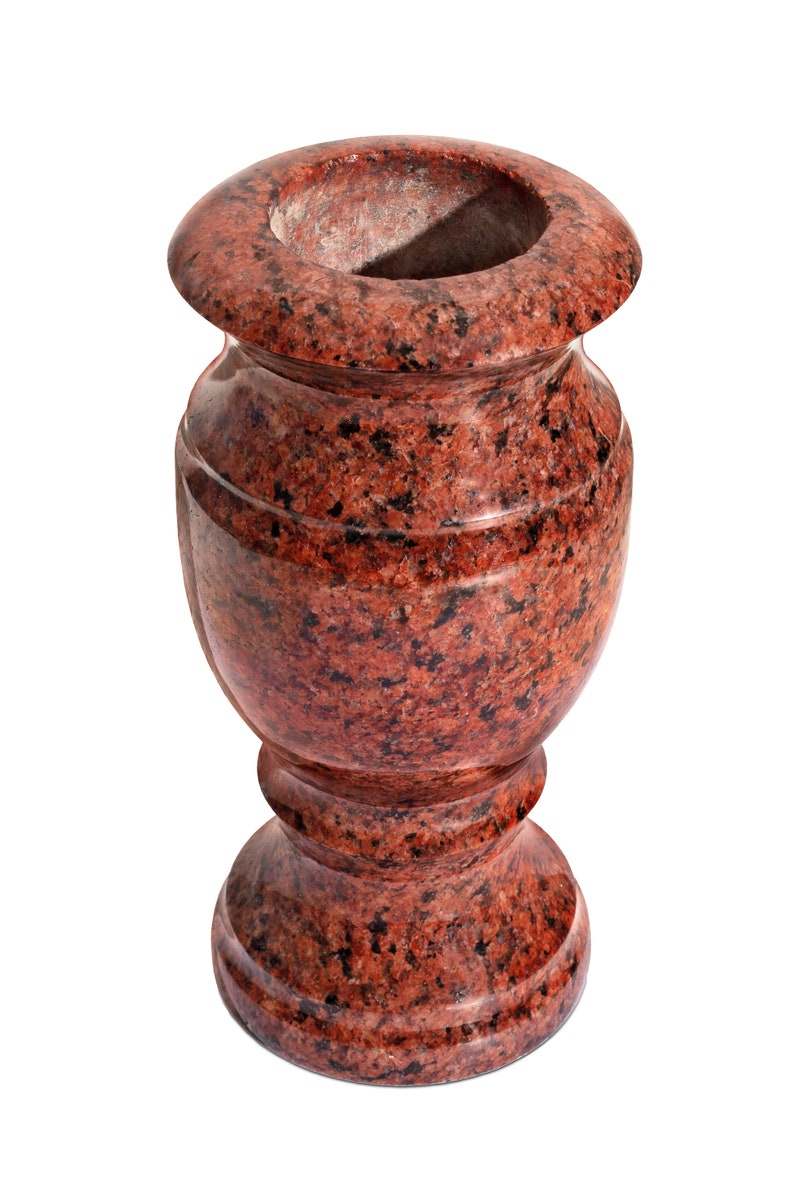 Vase for Tombstones. Granite Flower Vase. Decoration for Graves. Grave