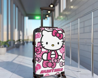 Personalised Hello Kitty Kid And Adult Luggage,Hello Kitty Kid Gift Suitcase,Disney Cartoon Travel Holiday Gift,Birthday Gift Idea For Kid