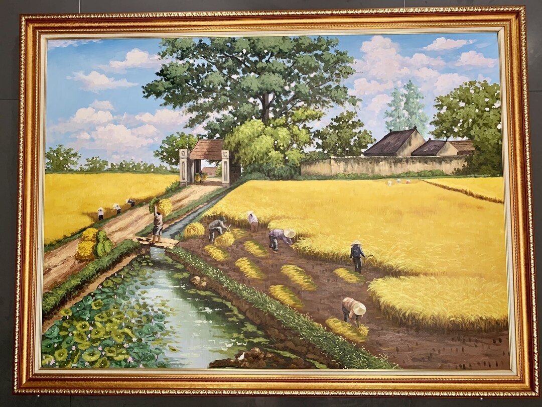 Decorative Paintings of Rice Fields. - Etsy