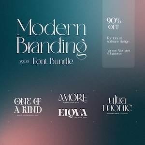 Modern Serif Font Bundle: Branding Fonts with Alternates
