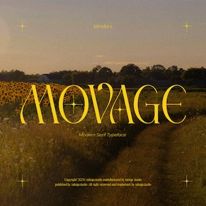 Movage Serif Font: Unique Ligatures, Classy Logo Font