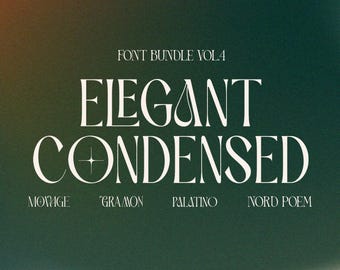 Elegant Condensed Serif Font Bundle: Volume IV