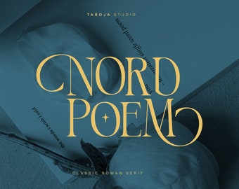 TBJ Nord Poem | Classic Roman Serif Unique Ligatures Classy Serif Fonts Procreate Font Luxury Font Magazine Font Premium Font Logo Font