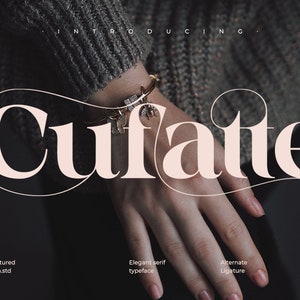 Cufatte Elegant Serif Font: Swash & Ligature Font Bundle