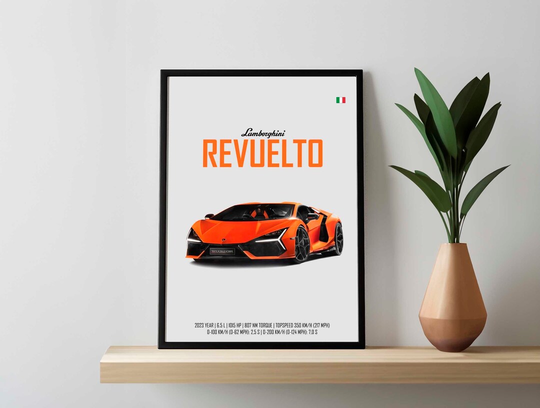 Poster Revuelto Car Digital Countach Revuelto Etsy