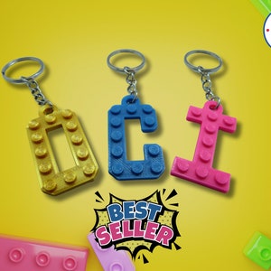 Llavero personalizado, ladrillo de construcción (regalo hecho a mano, regalo para ella, regalo para niños, regalo para el hogar, regalo personalizado)