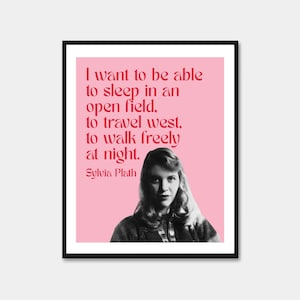 Sylvia Plath Art Print, feministisches Poster, Feminismus Digitaldruck, feministische Wandkunst zum Ausdrucken, Glockenglas druckbares Poster, Frauenrechte-Kunst