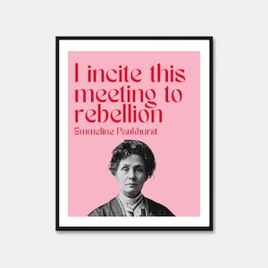 Emmeline Pankhurst Art Print, Feminist Poster, Feminism Digital Print ...