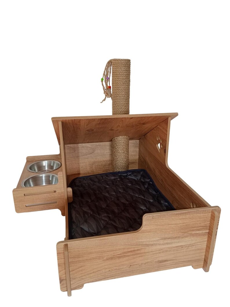 Multifunctional Indoor Wooden Cat Housesmall Breed Wooden Dog Etsy UK