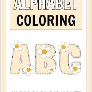 Livre de coloriage Alphabet floral
