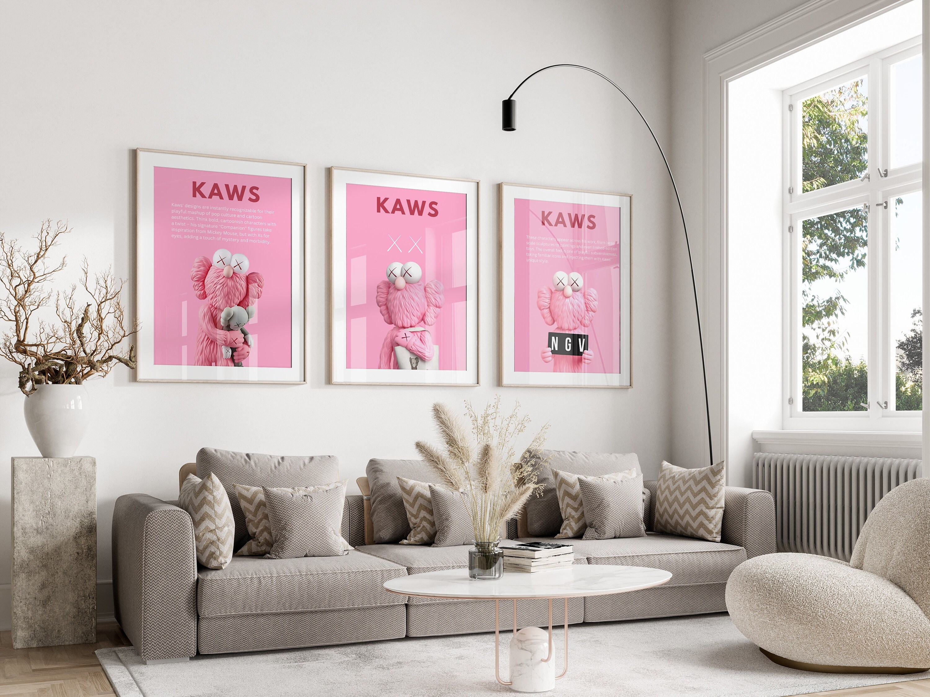 その他 KAWS FAMILY GREY/PINK/FLUORO PINK KAWS 