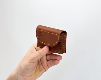 Personalized Small Leather Card Holder for Men & Women| Handmade Credit Card Wallet| Custom Credit card Case