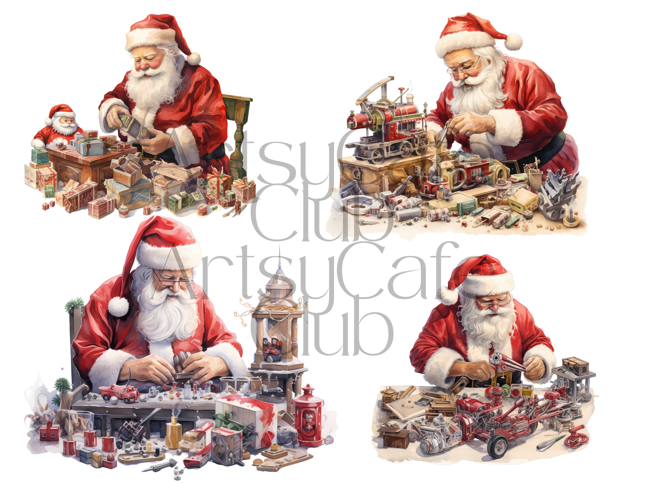 10 Santa's Workshop PNG Clipart, Transparent Background, Christmas