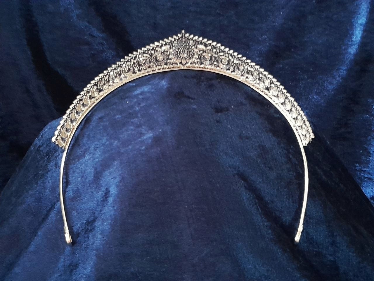 Tiara Brand Sparkling Silver Hair Accessory. Silver Tiara Crown Crystal Headband with Combs for Bride  main image 4