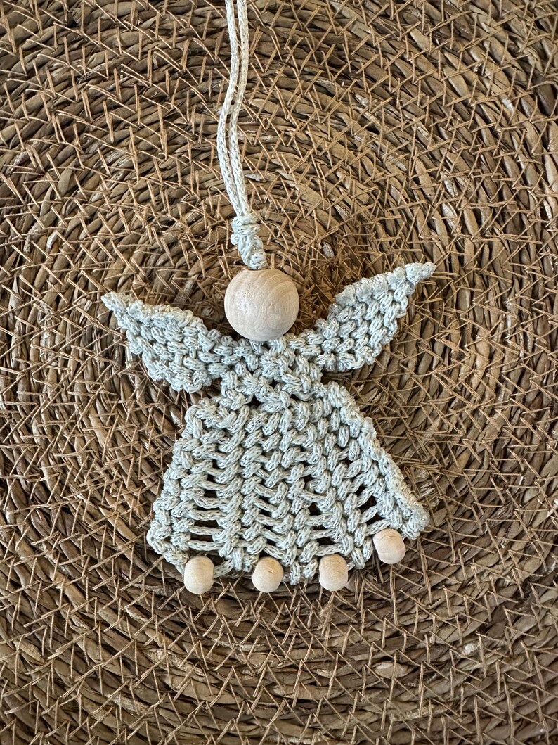 Macrame Angel Keychain, Handmade Angel Charm, Boho Bag Accessory, Angel ...