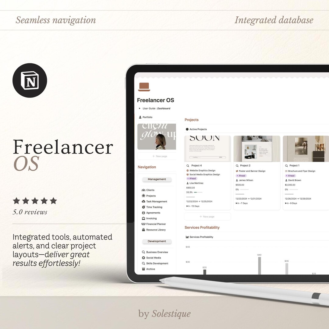 Notion Freelancer OS Template for Project Management, Business Planner ...