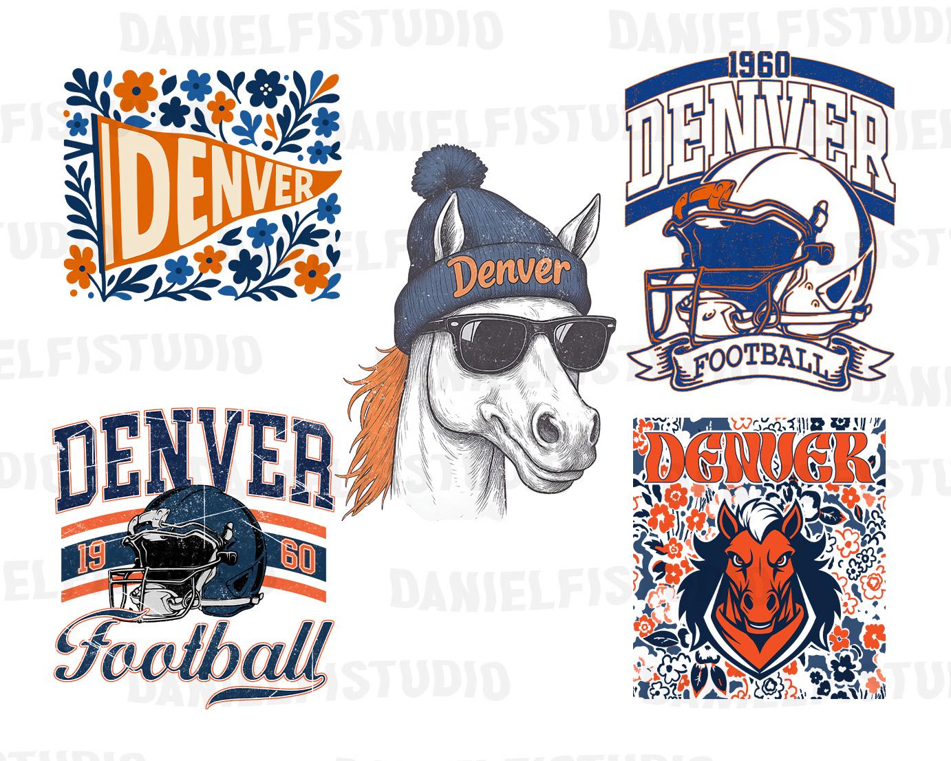 Retro Denver Broncos Svg