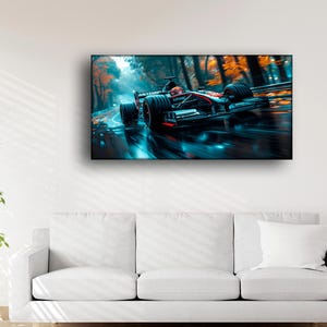 Art mural en verre trempé, très grande décoration murale, décoration de salon, peinture sur verre F1, décoration de chambre à coucher, cadeau de pendaison de crémaillère