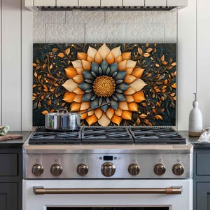 Dosseret de poêle en verre trempé, Carrelage pour dosseret de cuisine, Planche à découper, Planche à nouilles, Décoration de cuisine, Couvercle arrière de poêle, Couvercle de dessus de cuisinière