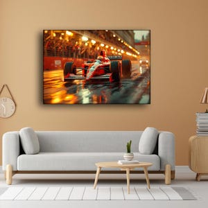 Art mural en verre trempé, très grande décoration murale, décoration de salon, peinture sur verre F1, décoration de chambre à coucher, cadeau de pendaison de crémaillère