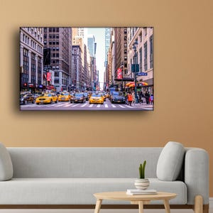 Art mural en verre trempé, très grande décoration murale, décoration de salon, Amérique, New York, décoration de chambre à coucher, cadeau de pendaison de crémaillère,