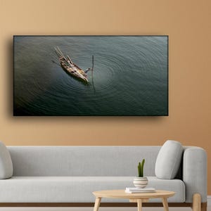 Art mural personnalisé en verre, verre trempé, très grande décoration murale, décoration de salon, lac, décoration de chambre à coucher, cadeau de pendaison de crémaillère,