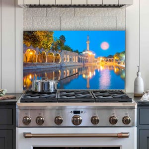 Personalized Tempered Glass Stove Backsplash: Kitchen Decor, Chopping Board