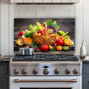Personalized Tempered Glass Stove Backsplash: Kitchen Decor, Chopping Board