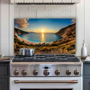 Personalized Tempered Glass Stove Backsplash: Kitchen Decor, Chopping Board