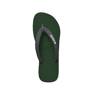 Forest Green Flip Flops Non plastic, natural rubber flip flops, hand made in the UK by WorzlFootwear image 7