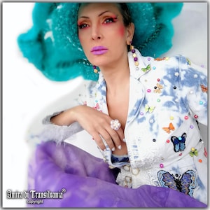 Couture Jacket, Embroidered Butterfly Clothes, Readymade Italian Designer, Luxury Blaser Coat, Fancy Tailored Cardigan