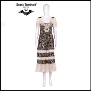 Cowgirl Dress, Casual Prom Country Dress Western Outfit, Woman Clothing Zebra Striped, Lady Haute Couture Fashion Shop
