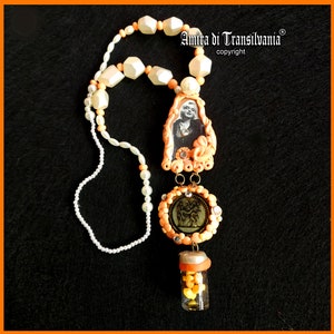 Marilyn Monroe Gioielli di lusso, Collana commemorativa spessa con ciondolo arancione, Collana con ciondolo Pop Art Accessori moda Pietra