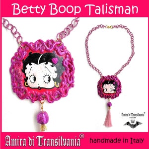 Betty Boop Necklace Love and Hip Hop Chain, Collier Collar Amulet Jewelry Cartoon Character Parure Pin Up Hollywood 579