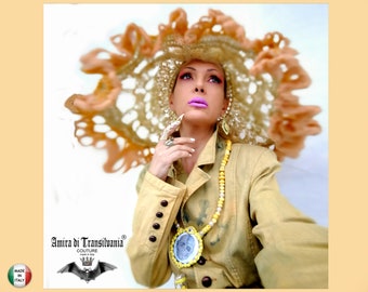 Fascinator Hat for Elegant Woman Kentucky Derby Royal Ascot, Beige Hat Headpiece for Wedding and Summer Tea Party