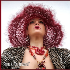 Crochet Hat Bordeaux, Elegant Fascinator Woman Hat, Kentucky Derby Royal Ascot, Headpiece Wedding Summer Tea Party