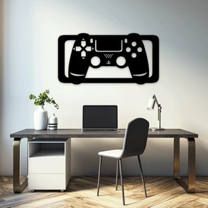 Game Controller Gaming Konsole Dualshock Laser cut dxf svg glowforge Wandkunst Aufkleber Silhouette Template Cnc Fräser Download