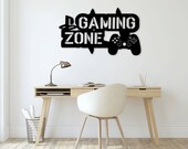 Game Gamer Gaming Zone Joystick laser cut dxf svg glowforge files wall sticker vinly decal silhouette template cnc cutting router download