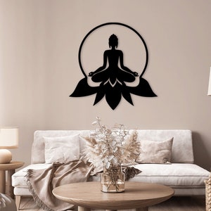 Meditation Yoga Chakra Lotus laser cut dxf svg glowforge cricut files wall sticker silhouette template cnc cutting router digital download