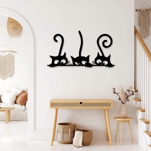 Chat Animal découpé au laser dxf svg glowforge fichiers sticker mural vinyle autocollant silhouette modèle CNC routeur de découpe vecteur numérique téléchargement immédiat