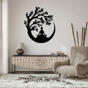 Meditation Yoga Chakra Lotus laser cut dxf svg glowforge cricut files wall sticker silhouette template cnc cutting router digital download