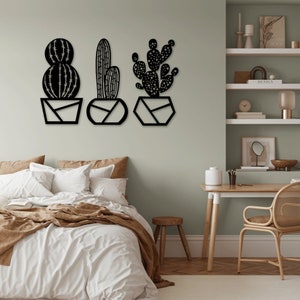 Cactus Desert Plant corte láser dxf svg Glowforge archivos pared pegatina silueta plantilla cnc corte router vector digital descarga instantánea